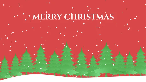 Noel manzarası, ağaçlar ve kar