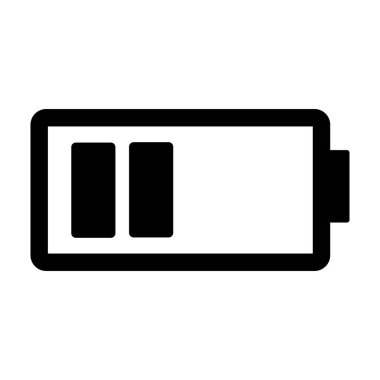 Batarya simgesi, orta yüklü, vektör