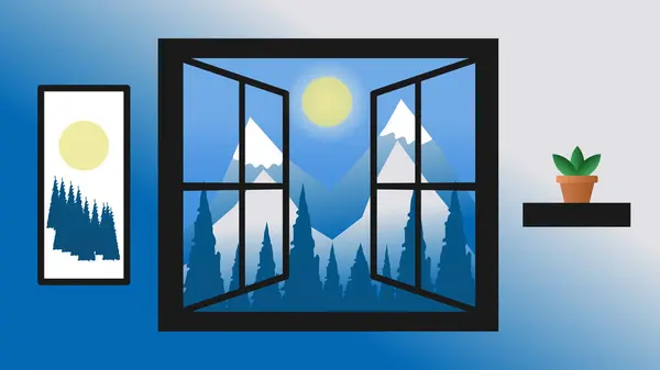 Kış penceresi, kar