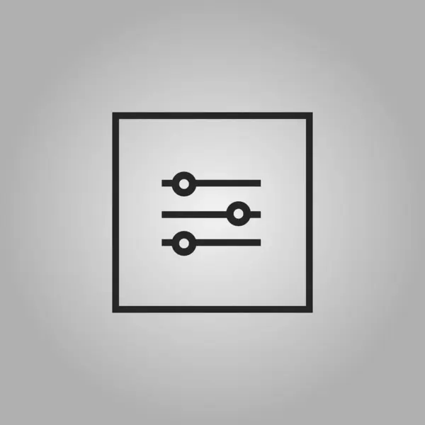 Filtre simgesi, siyah. Vektör tasarımı, minimal ve modern