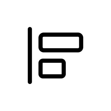 Dikey sol, vektör tasarımını hizala