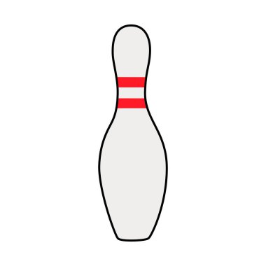 Bowling pin simgesi, vektör tasarımı