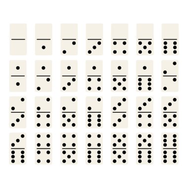 Domino simgesi seti, vektör tasarımı