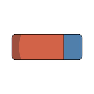 Kalem ve kalem için silgi, vektör tasarımı