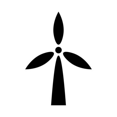 Rüzgar türbini simgesi, sürdürülebilir enerji üreticisi, vektör tasarımı