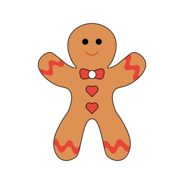 Zencefilli kurabiye, vektör tasarımı.