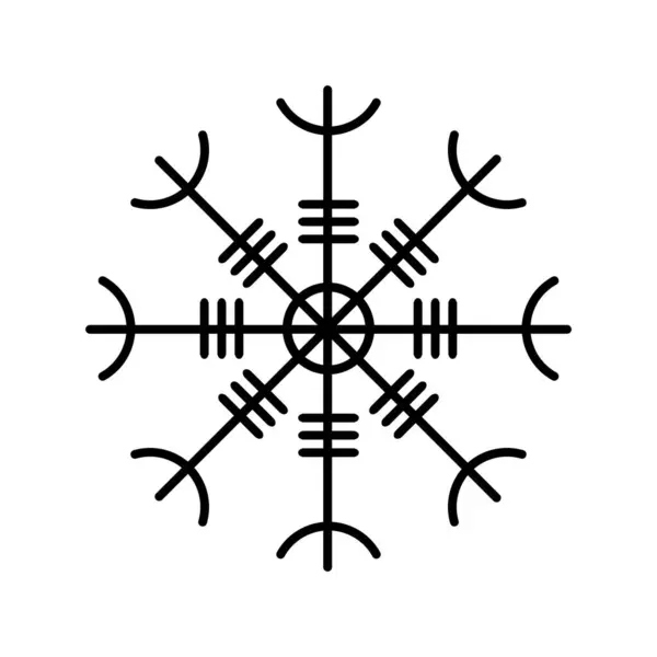 Korku Dümeni, İskandinav, İskandinav, Viking sembolü, İskandinav, vektör tasarımı