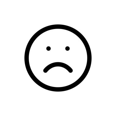 Üzücü simge, yüz, vektör tasarımı