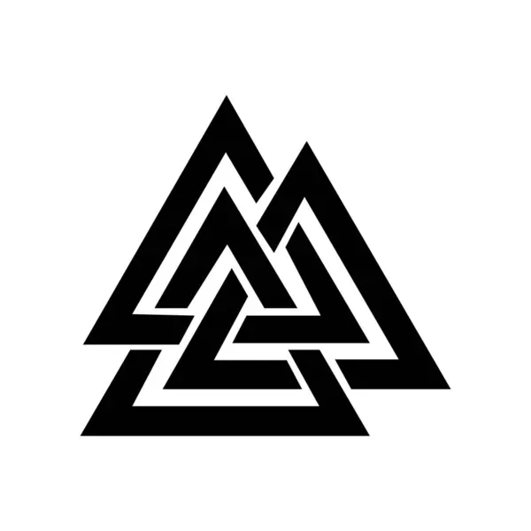 Valknut, Viking sembolü Odin, İskandinav, İskandinav, vektör tasarımı