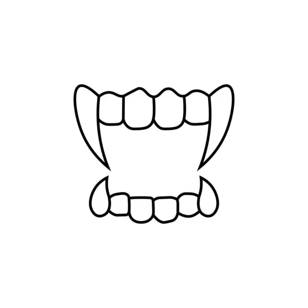 Vampir dişleri, Cadılar Bayramı, vektör tasarımı