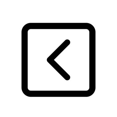 Sol simge, ok, vektör kare simgesi