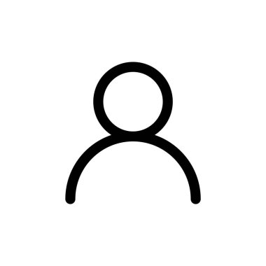 Kullanıcı simgesi, basit tasarım, vektör