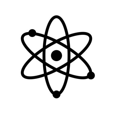 Atom simgesi basit vektör tasarımı