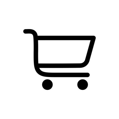 Alışveriş arabası simgesi, basit vektör tasarımı