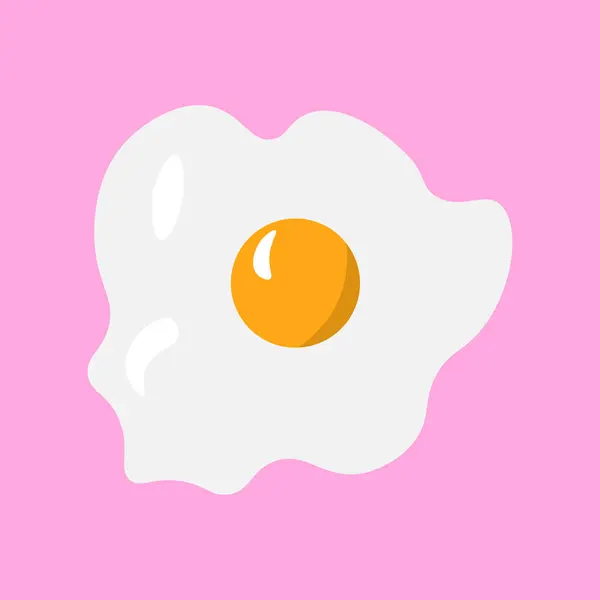 Kızarmış yumurta, basit vektör tasarımı.