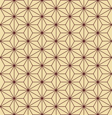 Asanoha vuruşu, geleneksel Japonca, vektör tasarımı