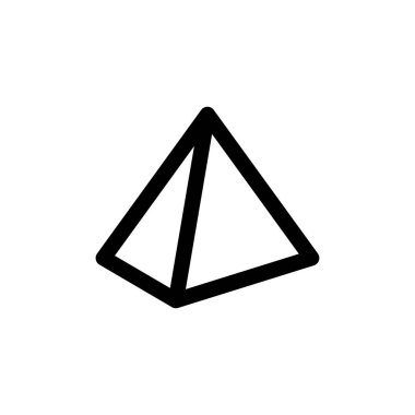 Piramit simgesi, sembol, basit vektör tasarımı