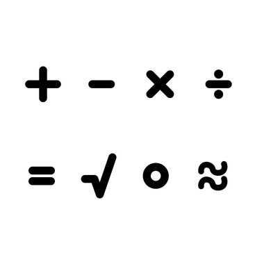 Temel matematik sembolleri, basit vektör tasarımı