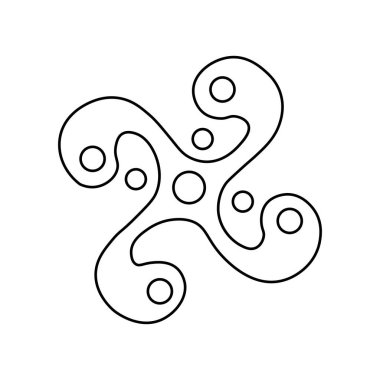 Camunian Gül sembolü, basit vektör tasarımı