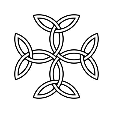 Carolingian haçı, Kelt sembolü, vektör tasarımı