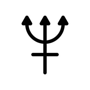 Neptün gezegeni sembolü, vektör tasarımı