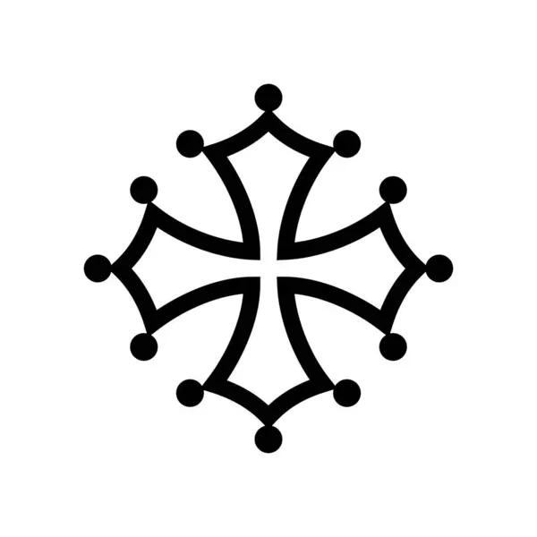 Occitan haçı, basit vektör tasarımı