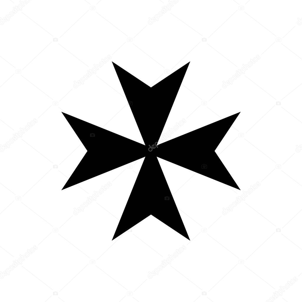The Maltese cross, vector design