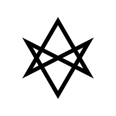 Unicursal altıgen simgesi, vektör tasarımı