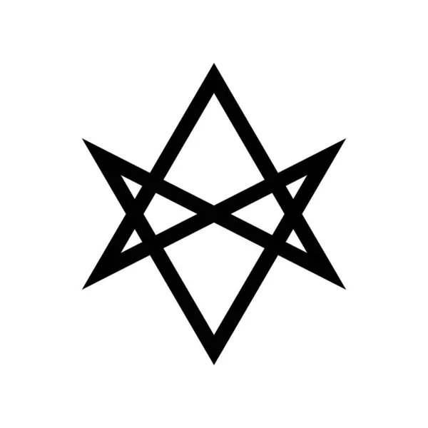 Unicursal altıgen simgesi, vektör tasarımı