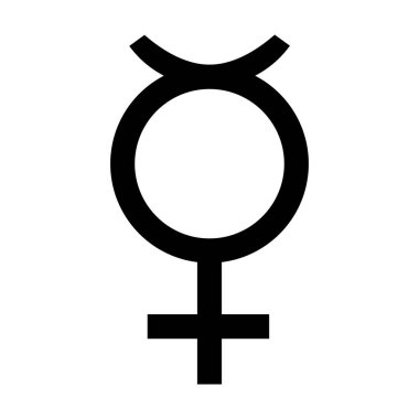 Çift cinsiyetli olmayan transseksüel sembol, cinsiyet simgesi, vektör tasarımı
