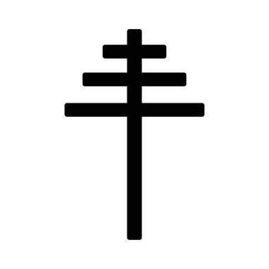 Papalık haçı, basit vektör tasarımı