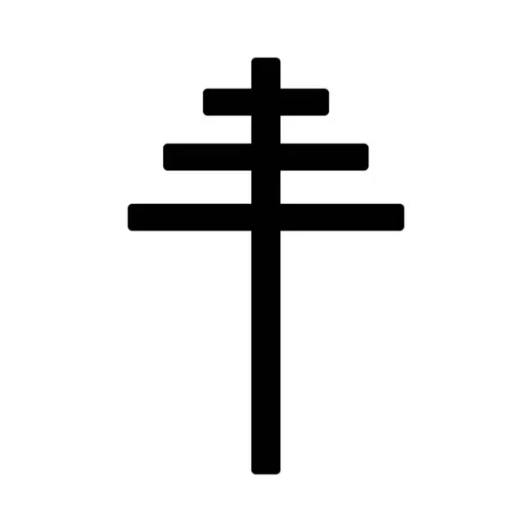 Papalık haçı, basit vektör tasarımı