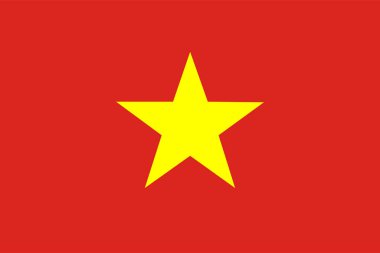 Vietnam bayrağı, vektör tasarımı