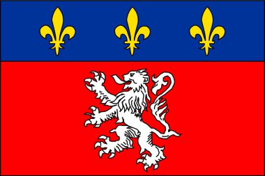 The flag of Lyon, France