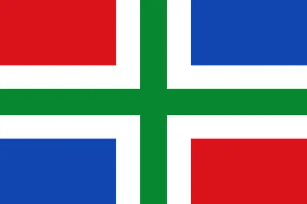 Groningen, Hollanda bayrağı, vektör tasarımı