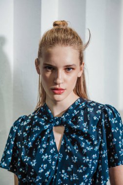 KYIV, UKRAINE - Şubat 01, 2019: Kulis Ukrayna Moda Haftası 2019-2020