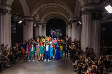 KYIV, UKRAINE - FEBRUARY 03, 2022: Ukrayna Moda Haftası 2022-2023