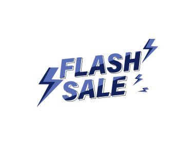 Mavi Flash Satış Bayrağı ve Yıldırım Sembolü