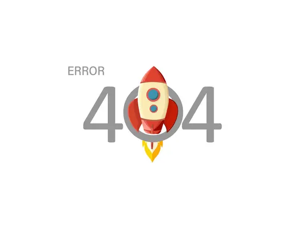 Hata 404 Sayfası Roket Vektörü ile Bulunamadı