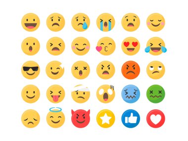 Emoji Set Vektörü PNG