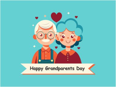 Mutlu Büyükbabalar Günü Vektörü