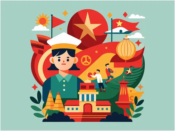 Vietnam Halk Bayrağı Ulusal Bayram Bayramını Kutluyor