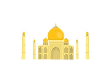 Seyahat ve Varış Yeri Taj Mahal illüstrasyonu