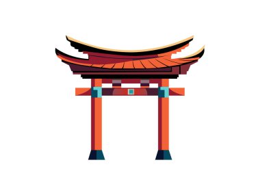 Japon Kültür Tapınağı Mimari Tasarım için Güzel Kapı