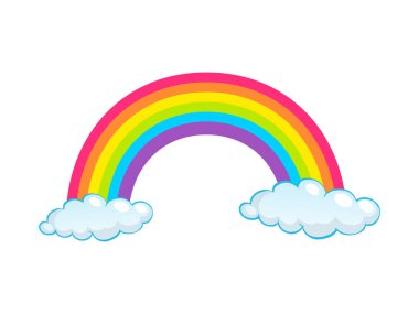 gökkuşağı simgesi. Web için gökkuşağı vektör simgelerinin düz çizimi