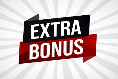 Sosyal medya iniş sayfası, şablon, ui, web, mobil uygulama, poster, afiş, broşür, arkaplan, hediye kartı, kupon, etiket, duvar kağıdı için 3d biçimli ekstra bonus kelime konsept vektör ilülasyonu