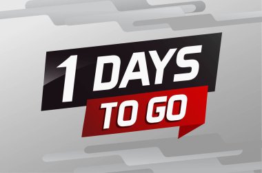 İniş sayfası, şablon, ui, web, mobil uygulama, poster, poster, afiş, broşür, arkaplan, hediye kartı, kupon için kurdele ve 3d biçimli kelime kavramı vektör ilülasyonu için 1 gün