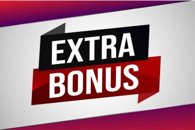 Sosyal medya iniş sayfası, şablon, ui, web, mobil uygulama, poster, afiş, broşür, arkaplan, hediye kartı, kupon, etiket, duvar kağıdı için 3d biçimli ekstra bonus kelime konsept vektör ilülasyonu