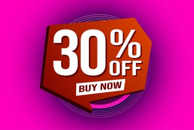 Yüzde 30 indirimli poster pankartı grafik tasarımı logo simgesi sosyal medya web sitesi kuponu