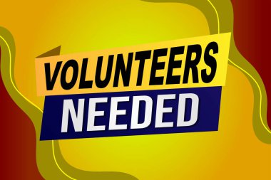 Gönüllülerin poster pankartı grafik tasarım logo simgesi sosyal medya web sitesi kuponuna ihtiyaçları vardı